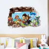 Pegatinas de Pared Transfronterizas del Equipo de Paw Patrol para Decoración de Habitación Infantil, Pegatinas de Perros de Dibujos Animados Anime, Calcomanías Autoadhesivas de PVC