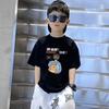 Camiseta de Manga Corta para Niño Algodón de Verano Nuevo Ropa Infantil Top Guapo para Niño Grande Moda Estilo Coreano para Fondo