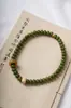 Hainan White Jade Bodhi Old Barrel Beads Hand Polished Caizhao Cat Running Ring com fragrância de lótus de sândalo verde