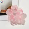 Pinza para el Cabello Pequeña de Gradiente de Gama Alta para Mujer, Recogido Alto de Cola de Caballo, Pinza de Tiburón, Pinza Cuadrada Floral, Accesorios para el Cabello al por Mayor