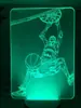 Fábrica dedicada para voleibol transfronterizo colorida luz nocturna 3D táctil visual lámpara de mesa artística lámpara de mesa de arte