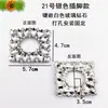 Novos Sapatos Femininos Elegantes de Couro com Caxemira, Fivelas Decorativas com Strass, Acessórios de Flor para Sapato, Acessórios Quadrados para Sapato Único, Decorações de Fivela Redonda