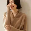 Suéter de Punto de Cachemira para Mujer de Venta Caliente Transfronteriza Otoño e Invierno, Nuevo Suéter de Punto de Lana de Manga Larga con Cintura Ajustada para Otoño e Invierno