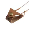 Bolsa de Cosméticos para Lentes de Piel PU Lista para el Mercado Transfronterizo, Viaje Antiextravío para Colgar del Cuello, Clip para Lentes, Accesorios de Ropa Versátiles y Modernos