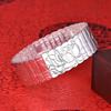 Pulsera Jiahui con diseño de cara ancha y maldición de la gran compasión, con apertura de loto y simple, chapada en plata, de fábrica femenina, venta al por mayor.