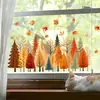 BRUP estilo pastoral escenario de otoño árbol pegatinas de ventana atmósfera de otoño pegatinas electrostáticas para ventana de vidrio HS-JD5576E