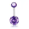 Acero de Titanio 316L Antialérgico Piercing de Ombligo Circonita Aleación de Titanio Corazón Hueco con Forma Redonda Joyería para Body Piercing Exclusivamente para Ventas Transfronterizas