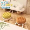 Taburete con Ruedas Giratorias para Uso Doméstico, Taburete Bajo con Ruedas, Taburete Infantil, Silla Pequeña con Ruedas, Taburete Redondo Móvil, Taburete para Sofá de Sala de Estar