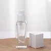 Botella Cuadrada Dispensadora de Loción con Cabezal de Bomba de Presión, Botella de Vidrio Esmerilado para Base de Maquillaje, Botella de Vidrio Cosmético de Alto Valor