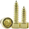 Acero Inoxidable 304 Oro Cabeza Copa Hexagonal Tornillos Autoperforantes Cabeza Cilíndrica Tornillos Autoperforantes M3M4M5