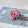 Rosa de San Valentín Flor de Jabón de Tres Capas Cabeza de Flor Jabón Flor Rosa Inmortal con Base Torso Ramo DIY Casero