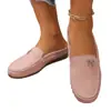 2026 Primavera/Verano Nuevo Estilo Mocasines de Comercio Exterior Zapatos Planos sin Cordones Talla Grande Europea y Americana Pantuflas de Punta Cerrada para Mujer