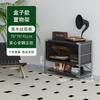 Gabinete de Revista abatible estilo tronco Gabinete lateral para sala de estar Estante de almacenamiento estilo japonés Librero Gabinete tipo cubo Almacenamiento para el hogar Gabinete de almacenamiento nórdico