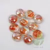 100 Piezas 17-20mm cuentas planas transparentes de pétalo rojo 1.7-2.0cm cuentas planas rojas de ocho pétalos decoración de pieza de ajedrez 500g