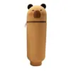 Nova Estojo de Lápis Infantil Silicone Cola Estojo de Lápis DIY Padrão Fofo Estojo de Lápis Panda Gigante Caneta Desenho Animado Fofo