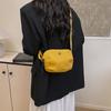 Verão 2024 Novo Estilo Japonês Casual Combina com Tudo Cor Sólida Bolsa Pequena Bolsa para Celular Mini Bolsa de Tecido Bolsa de Ombro Feminina