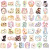 Novos adesivos decorativos criativos transfronteiriços de 100 peças, estilo fofo e fresco, para journaling DIY, adesivos planos à prova d'água