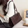 Maletín de Piel Genuina para Viajes de Negocios 2026 Nuevo Estilo Minimalista Bolso de Hombro Debajo del Brazo Bolso de Mano para Mujer Bolso Baguette de Piel de Vaca Curtida Vegetal