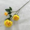 Flor de Seda de Peonía Simulada de 3 Cabezas Estilo Europeo Boda Decoración del Hogar Flor Falsa Arreglo para Arco de Boda Flor de Peonía Simulada