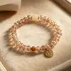 Pulseira de Corrente de Mão com Pingente de Cristal Artificial Caractere Fu para Contas de Roda Pulseira de Joias Pingente de Caractere Fu Transferindo Sorte Pulseira de Joias Atacado