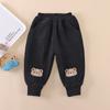 Calças de Lã com Desenhos para Meninas Outono e Inverno Roupa Externa 2024 Novo Estilo Calças Infantis Meninas Quentes de Inverno Tesouro Feminino