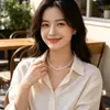 Perlas de Agua Dulce Naturales Cuentas Pequeñas de Plata Cuentas Sueltas Productos Semiacabados Cuentas Perforadas DIY Collar Pulsera Hecho a Mano Venta al por Mayor
