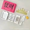Caixa de Presente da Fortuna de Alta Qualidade Utensílios de Mesa para Bolo Conjunto Cinco em Um Atacado de Panificação Conjunto Espesso Descartável de Garfo Faca Prato