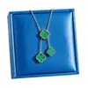 Venta Caliente Cruzada Collar de Acero de Titanio Trébol de Cuatro Hojas Collar con Borla Joyería para Mujeres Temperamento Sencillo Versátil No Se Desvanece