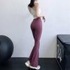Pantalones de Yoga para Mujer Cintura Alta Adelgazantes Deportivos Fitness Casual Sensación Desnuda Alta Elasticidad Acampanados Alargadores de Piernas