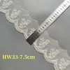 Encaje de malla popular de seda de leche bordado de 7 cm, ribete bordado, hermosa lencería de espalda, puños, escote, accesorios para el dobladillo de la falda