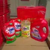 Set de Limpieza y Cuidado Marca Bienestar del Empleado para Empresas e Instituciones, Combo de Detergente para Ropa y Líquido para Lavavajillas, Práctica Caja de Regalo Roja
