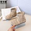Botines de Verano Estilo Nuevo Calados Zapatos Infantiles Transpirables Botas de Moda Sandalias Romanas para Niñas Sandalias Versátiles de Moda para Niños