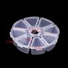 Multi-treliça caixa de plástico transparente multi-size redondo caixa de armazenamento de plástico de oito treliças caixa de armazenamento caixa de joias caixa de joias