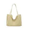 Bolso de Playa de Paja Tejida de Gran Capacidad con un Solo Hombro para Mujer 2026 Nuevo Bolso de Mano Casual para Viajes al Trabajo al por Mayor en Stock