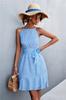 Vestido de encaje con volantes irregulares, cuello sexy, estación independiente de Amazon, primavera y verano 2022 para mujer