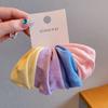 Elástico de cabelo infantil alto com bordas largas, colorido, simples e não prejudicial aos cabelos, prendedor de toalha elástico para meninas.