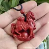 Pingente de Cinábrio Mineral Cru Estilo Novo para Riqueza Imediata, Pingente de Cinábrio Dourado Roxo para Nascidos no Ano do Cavalo, Colar com Pingente de Cavalo Atacado