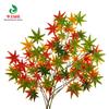 Simulación hoja de arce rojo Verdor hoja de árbol falso ramas decorativas de jardín Mini accesorios de hoja de arce pequeño ramas de simulación