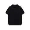 Ropa de Hombre Jiezhan Estilo Old Money Polo de Punto con Cuello en V Manga Corta 26 Nuevo Producto de Verano, Camiseta Elegante y Sencilla, Transpirable, Color Sólido
