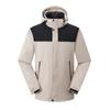 Chaqueta de Algodón Plumón Tres en Uno con Logo, Ropa de Trabajo Desmontable Cortavientos e Impermeable, Gruesa y con Forro Polar para Mayor Calidez