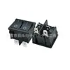 Interruptor tipo barco de una pieza de doble fila Kcd1 de 4 pines y 2 velocidades, interruptor basculante doble negro, tamaño de montaje 19*22mm