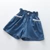 Shorts de Mezclilla para Niñas Transfronterizos Verano Ropa Exterior Ropa de Verano para Niñas 2025 Nuevo Estilo Casual Shorts Bordados para Niños
