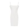 Saia Tricotada Fend de Alta Costura Elástica/Saia Bordada Vestido Elegante Slim de Suspensório
