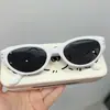 Nuevas Gafas de Sol de Tecnología Futurista Protección Solar Estilo Ins Marco Estrecho para Mujer Visera Gafas de Sol Ojo de Gato Gafas de Sol de Marco Pequeño Venta al por Mayor