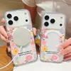 Funda de Teléfono con Diseño Fresco Floral de Nicho Popular Transfronterizo que No Choca para Apple 17Promax, Cubierta Protectora Transparente Ligera