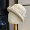 Nuevo Sombrero de Lana Vintage Elegante con Lazo para Mujer 2026, Sombrero de Ala Corta para Otoño e Invierno, Sombrero de Pescador Versátil y Elegante, Moderno