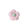 Broche de flor de algodón de cinco pétalos de color caramelo pequeño y fresco, flor abullonada tridimensional, accesorios para el cabello de niñas, accesorios para ropa y sombrero de sol