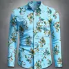 Camisa de Manga Larga con Estampado Floral Completo Retro para Hombre de Primavera y Otoño Transfronteriza Camisa Floral de Corte Ajustado para Hombre Tallas Grandes En Stock Venta al por Mayor