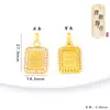Joia DIY Antiga Vietnamita Banhada a Ouro Alta Retenção de Cor Pingente de Cabaça Moda Versátil Pingente de Letra Cravejado com Diamantes Estilo Luxo Leve