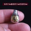 Pulsera de aleación de tres vías con cabeza de Buda mantra de seis palabras de plata de Xizang, accesorios de cuentas de Buda, accesorios Wenwan Xingyue, accesorios de Bodhi de jade blanco diamante